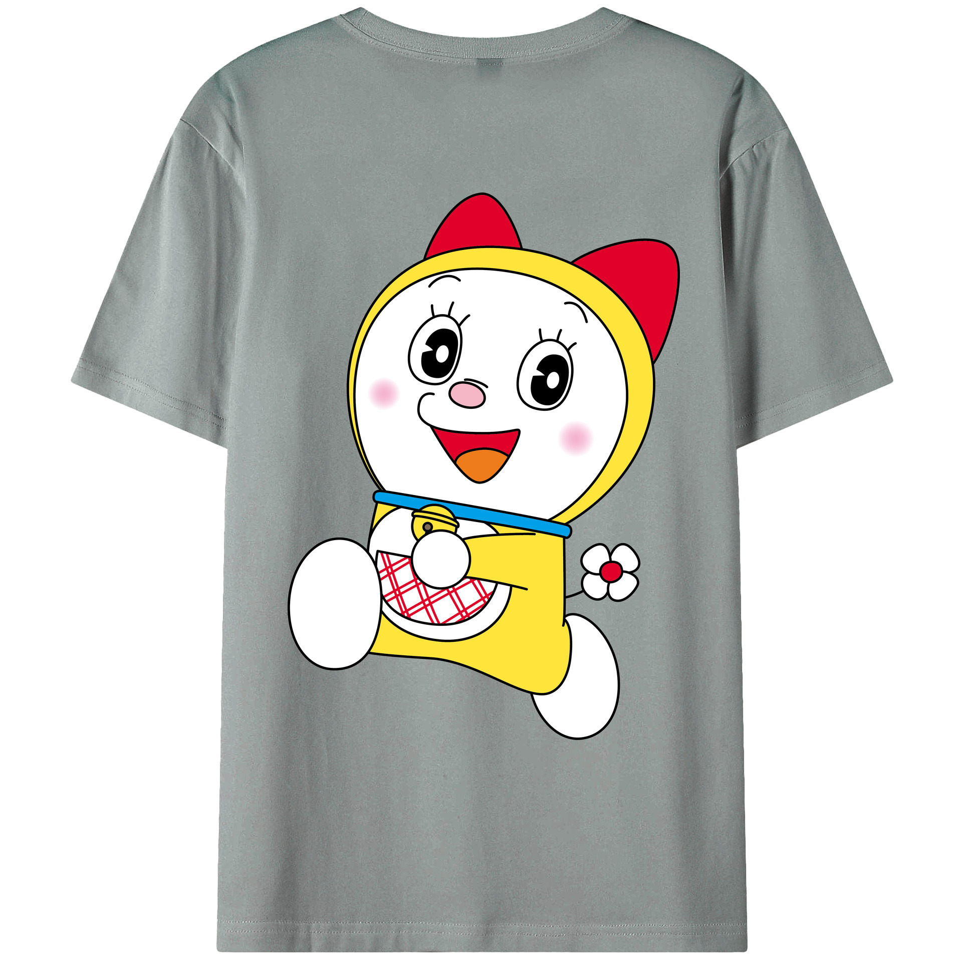 （画像用） ドラえもん ドラミ Doraemon Dorami 綿100％ メンズ半袖Tシャツ（バックプリント） 通気性